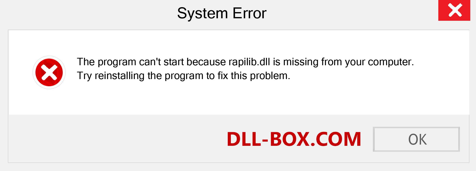  rapilib.dll file is missing?. Download for Windows 7, 8, 10 - Fix  rapilib dll Missing Error on Windows, photos, images